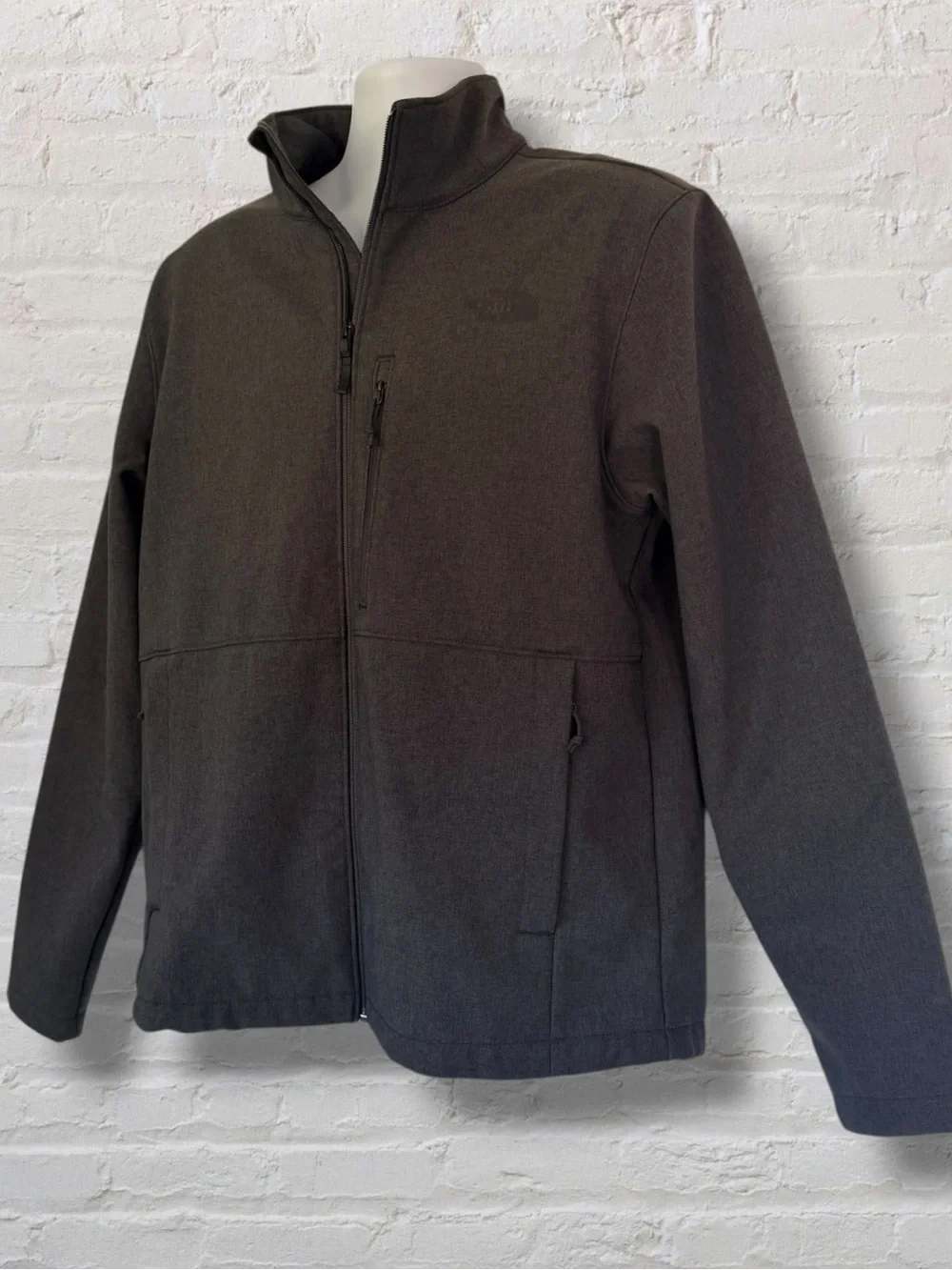 The North Face Apex Bionic 3 Jacket Mens Large Gray Soft Shell Full Zip